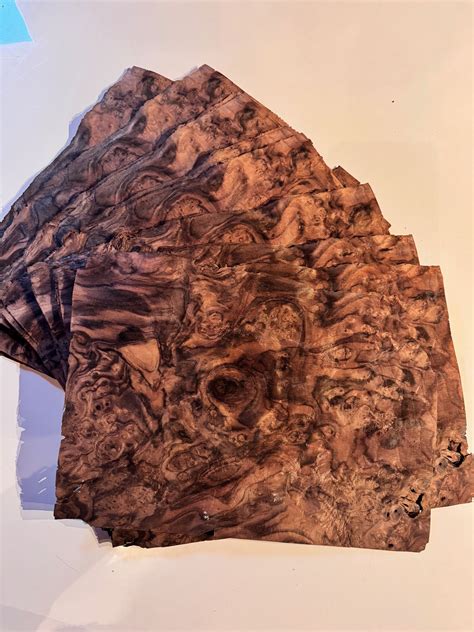 Highly Figured Black Walnut Burl 24 Sheet Bundle Veneer 12 X 9 Woodworkers Lot 7 Etsy