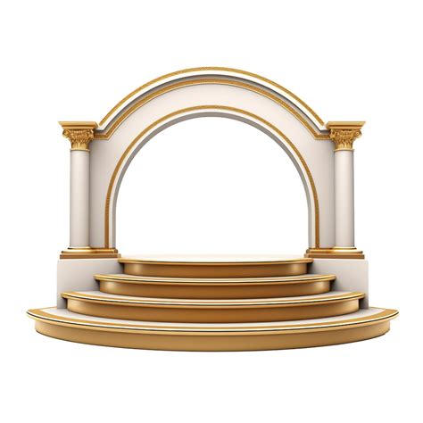 Ai Generated Stage And Arch Retro Podium Pedestal For Product