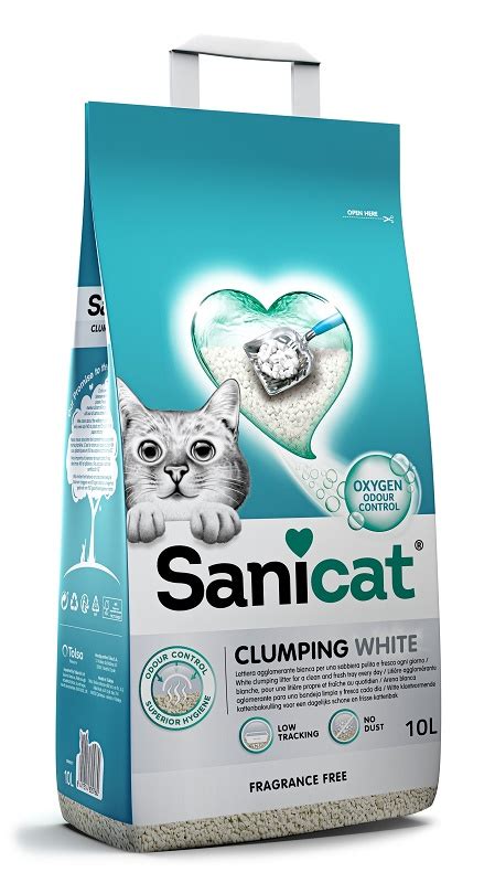 Arena Para Gato Sanicat Aglomerante White Sin Perfume Mascotas