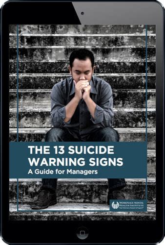 Suicide Warning Signs Guide Workplace Mental Health Institute