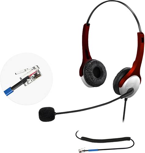 Voistek Phone Headset With Noise Cancelling Microphone Rj9 Telephone Headset For