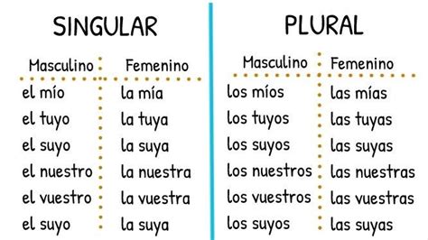 Los Pronombres Posesivos Unidad 3 Diagram Quizlet