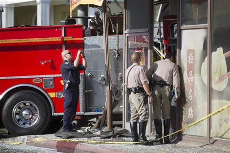 Fire Truck Crashes Into Monterey Park Restaurant Injuring Updated