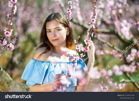 Beautiful Blonde Girl Long Hair Pink Stock Photo 2130771305 Shutterstock