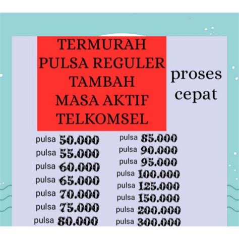 Jual Pulsa Reguler Telkomsel Tambah Masa Aktif Kartu Shopee Indonesia