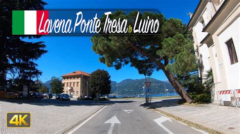 Driving From Lavena Ponte Tresa To Luino On The Lago Maggiore In Italy