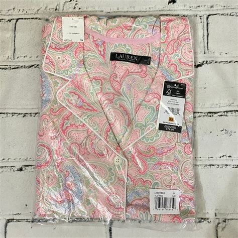 Ralph Lauren Intimates And Sleepwear Lauren Ralph Lauren Short Sleeve Notch Collar Capri Pant