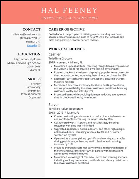 17 Call Center Representative Resume Examples For 2025