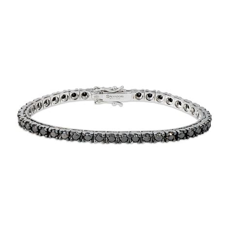 Bracciale Tennis Con Diamanti Neri Salvadori Diamond Atelier