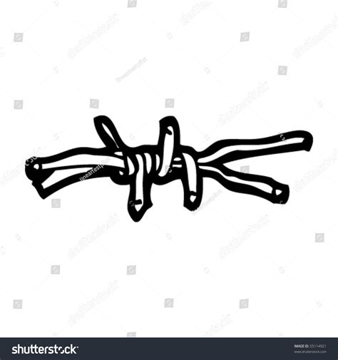 Barbed Wire Cartoon Stock Vector Illustration 55114921 Shutterstock