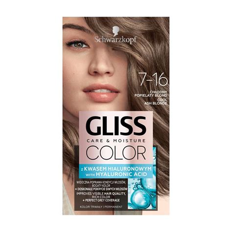 GLISS COLOR FARBA KOLORYZUJĄCA 7 16 CHŁODNY POPIELATY BLOND COOL ASH BLONDE drogeriejasmin