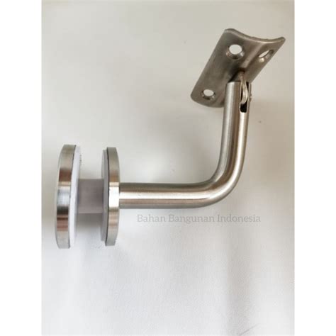 Jual Bracket Handrail Kaca Stainless 60x60 Mm Railing Tangga Balkon