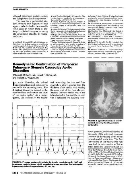 Pdf Hemodynamic Confirmation Of Peripheral Pulmonary Stenosis Caused