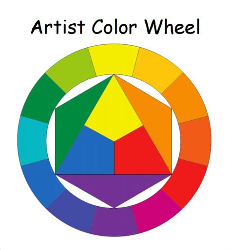 Printable Colour Wheel Chart