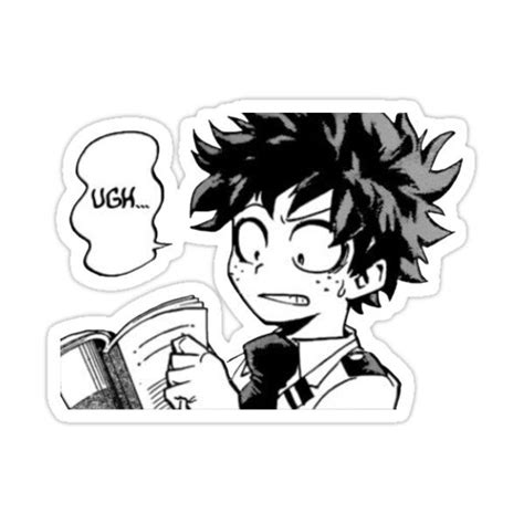 Deku Ugh Sticker By Duh Lanie Aesthetic Stickers Cute Stickers