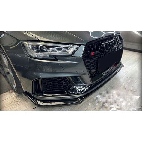 Frontlippe Spoiler Lippe Schwert Abs Schwarz Gl Nzend Passend F R Audi