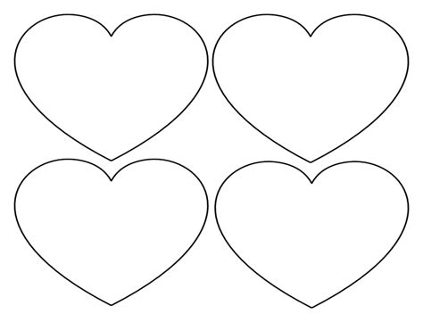 Printable Heart Shapes Tiny Small And Medium Outlines What Mommy Does