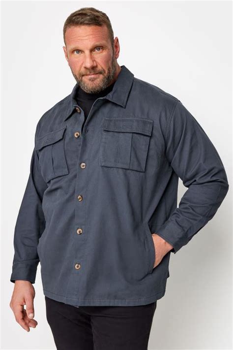 Badrhino Navy Blue Essential Long Sleeve Oxford Shirt Badrhino