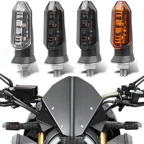 Mm Mini Motorcycle Led Turn Signal Lights Amber Flashing Light Blinker