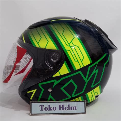 Jual Helm Kyt Half Face Kyt Dj Maru Motif M L Xl Shopee Indonesia