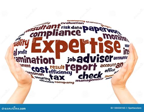 Expertise Word Cloud Hand Sphere Concept Stock Image Image Of