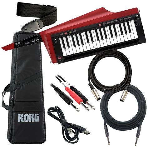 Korg RK 100S 2 Keytar Translucent Red Cable Kit Reverb