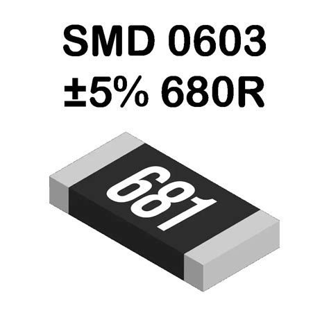 680 Ohms Resistencia Smd 0603 De 100mw