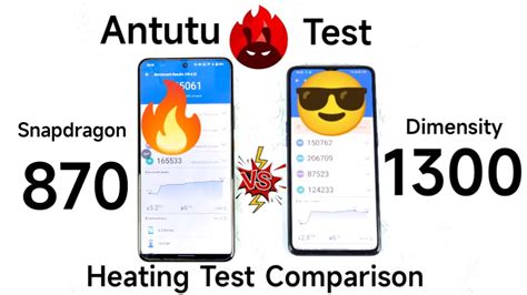 Snapdragon 870 Vs Dimensity 1300 Antutu Test Heating Test Antutu