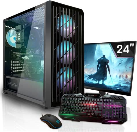 SYSTEMTREFF Basic Gaming Komplett PC Set Intel Core I5 11400 6x4 4GHz