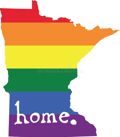Minnesota Gay Pride Vector State Sign Stock Vector Illustration Of