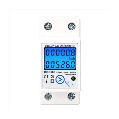 Din Rail Digital Single Phase Reset Zero Energy Meter Kwh Ac V