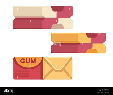 Pink Sweet Chewing Bubble Gum In Package Vector Illustration Isolated