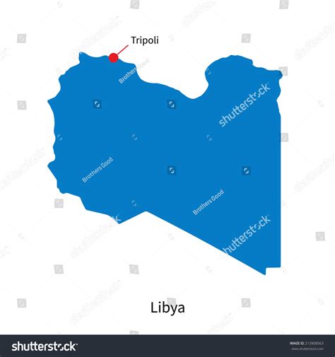 Detailed Vector Map Libya Capital City Stock Vector (Royalty Free ...