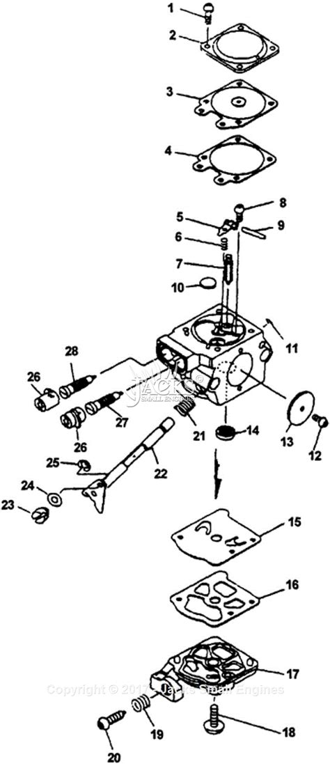 Echo PB 400 Type 1E Parts Diagram For Carburetor