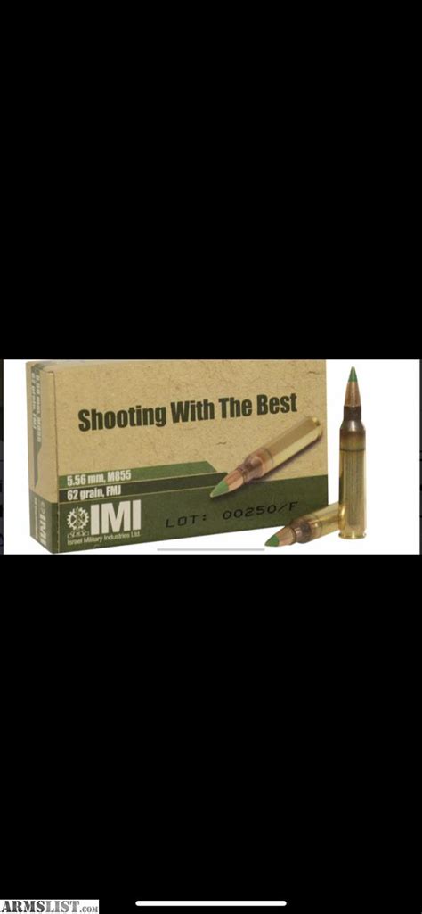 Armslist For Sale Imi Systems 556 62gr Green Tips