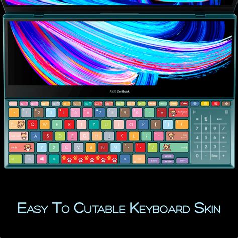 Zenbook Pro Duo 15 Cute Keyboard Stickers Asus Laptop Skin Zenbook Pro