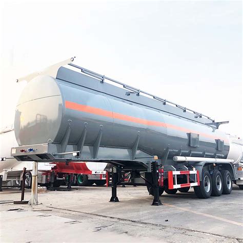 3 Axles 25000L 35 Ton Capacity Chemical Liquid Sulfuric Acid Tanker