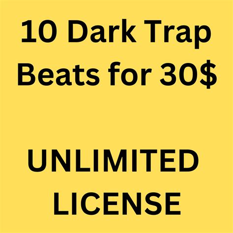 10 Dark Trap Beats For 30 Unlimited Lease By Onedollarbeatsonly