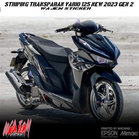 Jual STRIPING TRANSPARAN VARIO 125 NEW GEN 2 CUSTOM STAR TERBARU