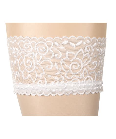 Cottelli Lingerie White Hold Up Stockings With Lace SEXYSTYLE Eu