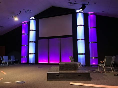 Coroplast Columns For Church Stage Design