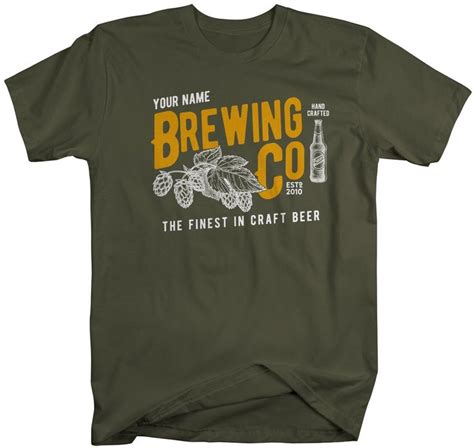 Mens Personalized Brewing Co T Shirt Brewers Shirt Brew Master Brewery