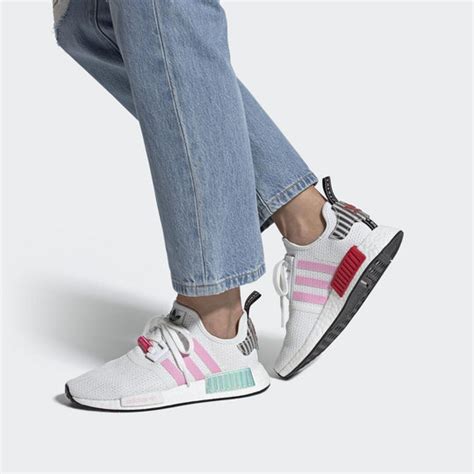 Wmns Adidas Nmdr1 White True Pink Hologram Fz3777 Kicks Crew