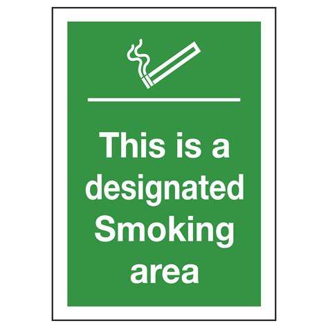 Designated Smoking Area Sign