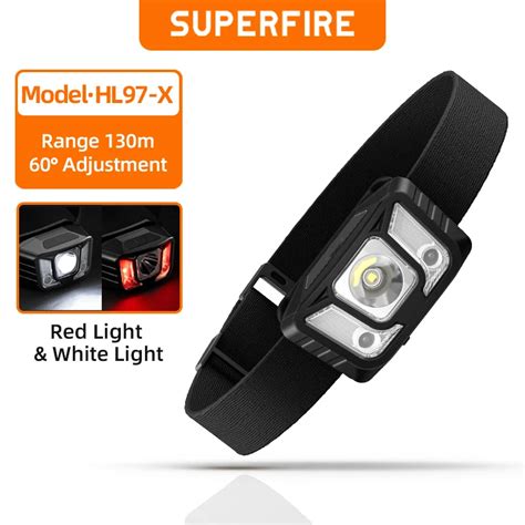 superfire portable mini headlamp hl  type  rechageable headlight