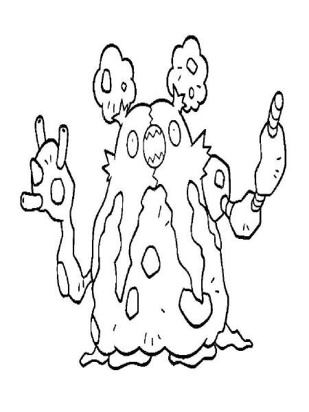 Garbodor Pokemon Coloring Pages Free Printable