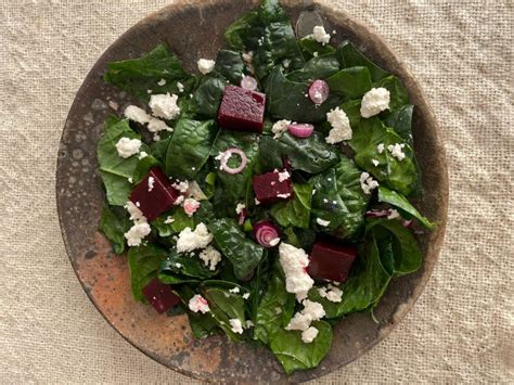 Spinach, fermented beets, and feta salad - Santa Fe Farmers' Market ...