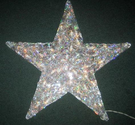 LARGE 21" ACRYLIC LIGHTED STAR 35 LIGHTS INDOOR/OUTDOOR CHRISTMAS ...