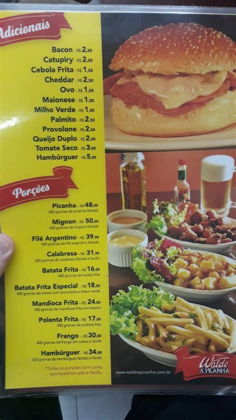 Menu Em Waldo X Picanha Restaurante Curitiba Lj