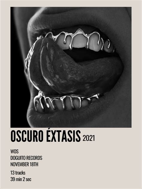 minimal aesthetic polaroid album poster for oscuro éxtasis by wos Retro